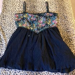 Cider cottage core mini dress